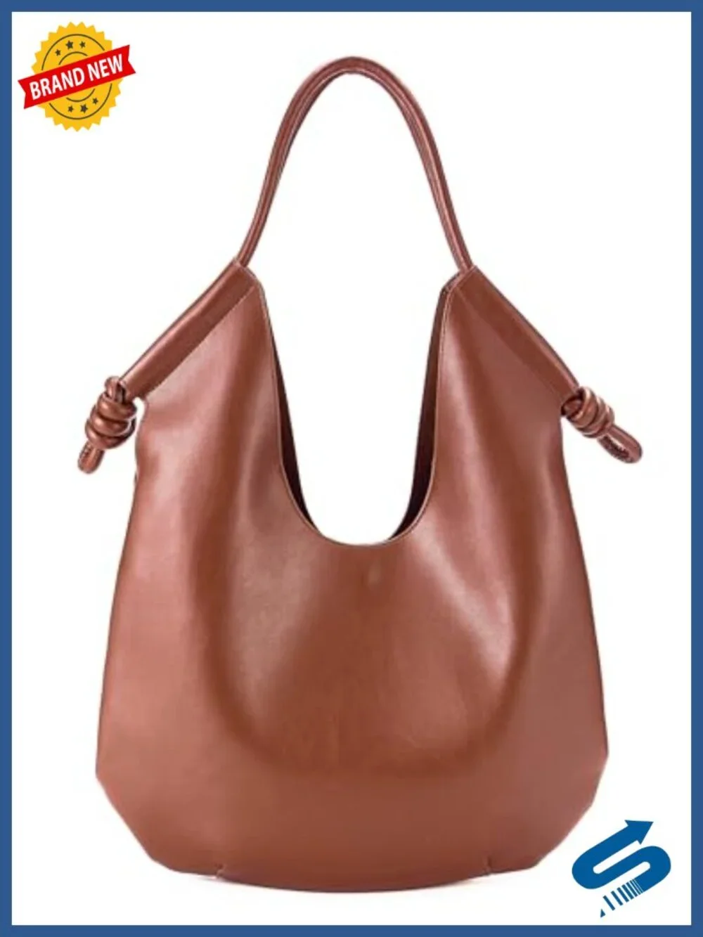 Large Hobo Bag Faux Leather Shoulder Satchel Work Travel Magnetic Closure